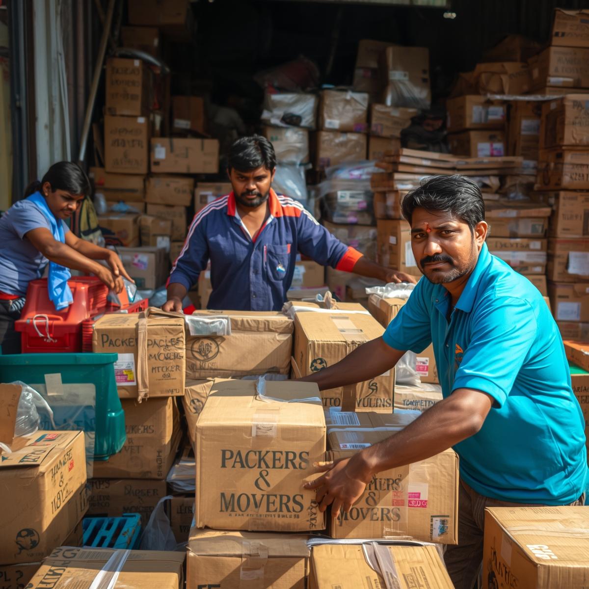 Mate the Tamil people move the packages pic with the name of packers & movers